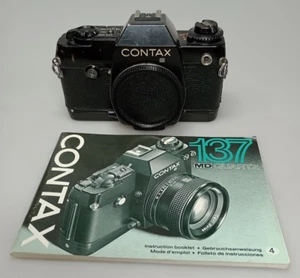 Contax 137 MD Quartz SLR Kamera + Contax 137 Data Back - Picture 1 of 6