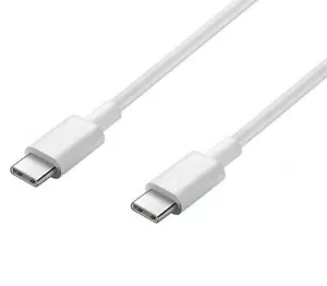 Cable USB C a USB C. en blanco. 0,5 m de longitud. Cable de datos de carga - carga rápida - Imagen 1 de 1