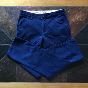 Girls School Uniform Pants Cat & Jack Navy Zip Straight Leg Adjustable Size 14 - Picture 1 of 11