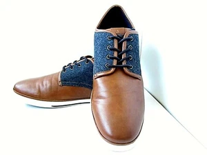 Aldo Herren Sneaker zwei Farben braun/schwarz Leder Gr. 13 Schnürer - Bild 1 von 11