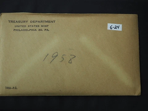 Unopened! 1958 Silver Proof Set - Flat Pack 5 Coin Set OGP - FREE SHIPPING! 6-24 Cover