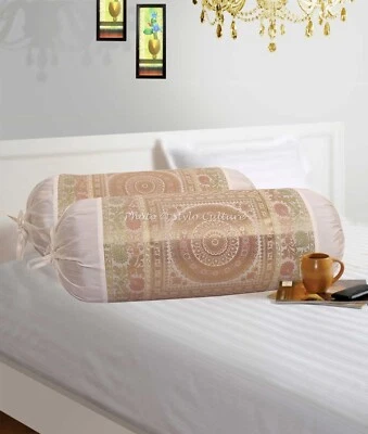 Bolster Cover Bolster Cover Brocade Jacquard 30 x 15 in Cylinder Pillow Case - Image 1 of 4