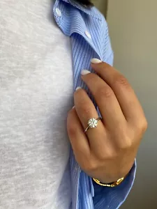3 Carat G VS1 Round Solitaire Real Lab Grown Diamond Ring IGI Certified - Picture 1 of 3