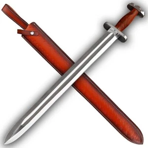 Full Tang Viking Sword w/ High Carbon Tempered Hand Forged Carbon Steel - Picture 1 of 6