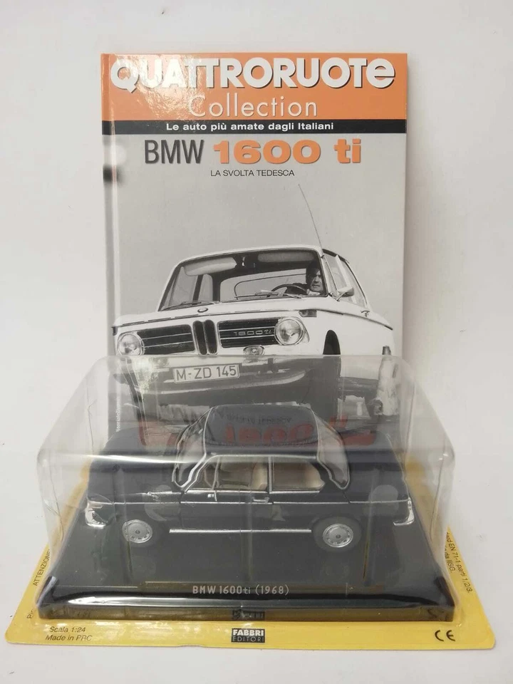Quattroruote Altaya Fabbri BMW 1600 Ti 1968 1/24 + LIBRO - Imagen 1 de 1