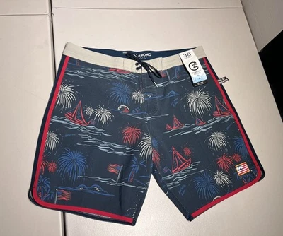 Pantalones Cortos Billabong Para Hombre 38 Reciclador 73 Lo Marea Azul Rojo EE. UU. Surf Piscina Bañador Foto 1 de 4