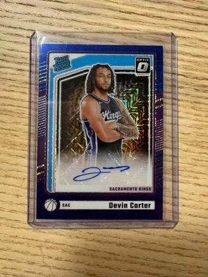 2024-25 Panini Donruss Optic #305 Devin Carter Rookie Signatures Blue RC /24 - Image 1 of 2