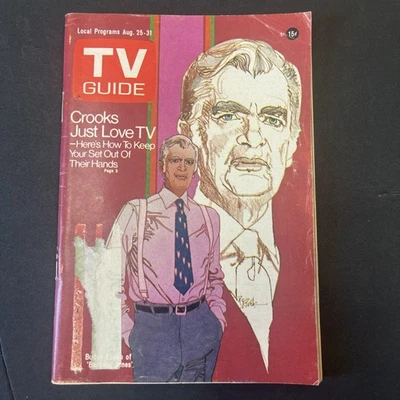 TV GUIDE 1973 August 25th Issue# 565 Buddy Ebsen From Barnaby Jones - Image 1 of 2