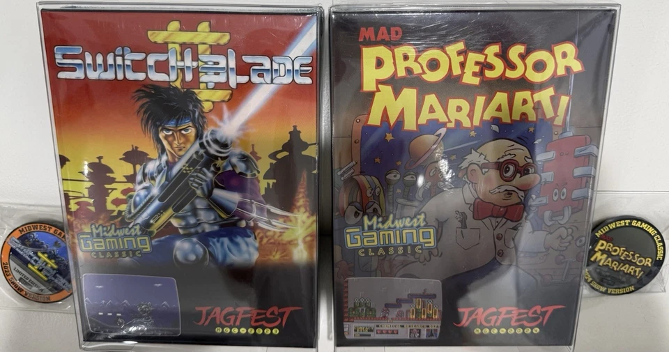 Atari Jaguar Jagfest Limited Edition MGC Set Professor & Switchblade II & Coins - Image 1 of 4
