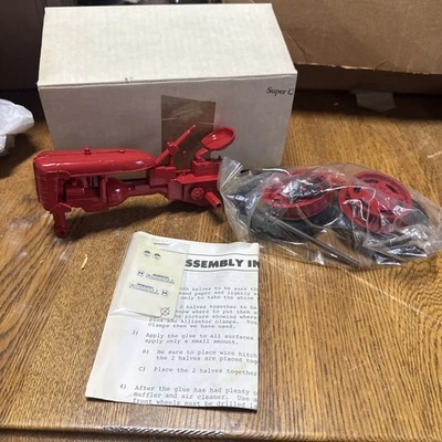 McCormick Farmall Super C Narrow Front Toy Tractor 1/16 New Old Stock Plastic #2 - Image 1 of 4