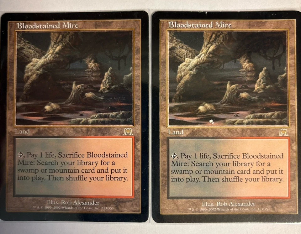 Magic the Gathering Bloodstained Mire Onslaught Rare Land Card NM X2 - Image 1 of 1