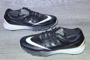 Men's Size 9.5 Nike Lunar Control 4 Golf Shoes Spikes Black 8191307-001 - Picture 1 of 13