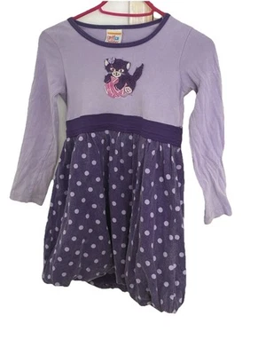 Vintage Sweet Potatoes Purple Cat Kitten Graphic Girls Dress Size 5. - Image 1 of 4