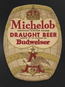 Vintage Michelob Draught Beer/Budweiser Beer Keg Coaster - Picture 1 of 1
