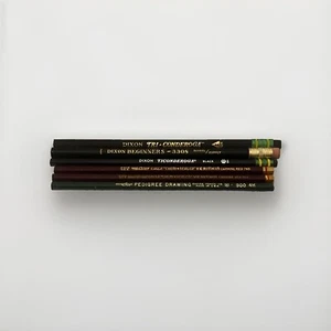 Mixed Lot Of 6 Vintage Drawing & Colored Pencils Unsharpened DIXON EAGLE EMPIRE - Picture 1 of 3