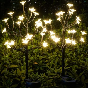Solar Garden Lights Garden Decor, Solar Flowers Lights Outdoor Decorative,2Pack - Picture 1 of 12