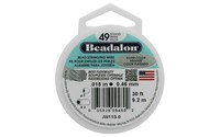 BEADALON JW11S-0  BEAD WIRE 49STRAND 018 SILVER COLOR 30