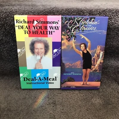 Richard Simmons VHS Lot 2 Deal Your Way to Health Stretchin To The Classics - Image 1 of 4
