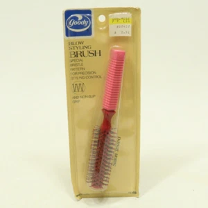 Vintage Goody Blow Style Pink Brush 7159 Square Grip Ball Tip Bristles 1982 NOS - Picture 1 of 6