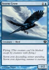 Storm Crow - Foil 9th Edition 1x - Moderately Played, English MTG Magic
