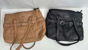 Rosetti Women’s Large Leather Purse Lot Of 2 Black And Brown - Picture 1 of 9