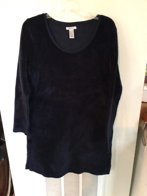 Mujer NAUTICA Azul Marino Terciopelo Prendas para Dormir Manga Larga Pullover Vestido Talla M Foto 1 de 4