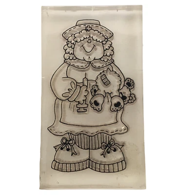 Provo Craft Clear Acrylic Stamp Nurse Teddy Bear Veterinarian Dog Career Woman - Image 1 of 4