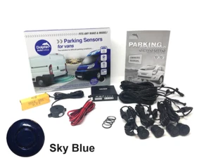 Dolphin Van Parking Sensors 4 Sensor Audio Rear Kit Park Reversing Sky Blue - Picture 1 of 8