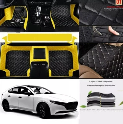 For Maserati Ghibli 2014-2025 Car Floor Mats Front & Rear Waterproof Carpets - Изображение 1 из 4