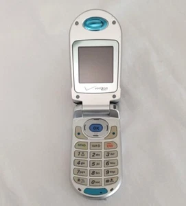LG Flip Cell Phone VX3200 Verizon Silver Blue Talk Text - As-is - Picture 1 of 6