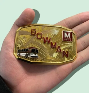Vintage Metro Bus Employee Belt Buckle - Picture 1 of 5