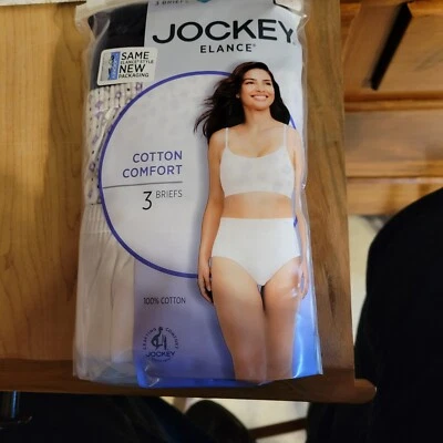 Paquete de 3 calzoncillos Jockey Elance (medallón floral) ropa interior clásica cómoda de algodón Foto 1 de 4