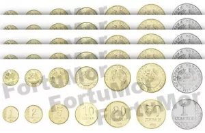 Tajikistan 5 x 7 Pcs Coins SET,  1 2 5 10 20 50 Diram 1 Somoni 2011, UNC - Picture 1 of 4