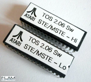 Atari STE / MEGA STE TOS 2.06 (SW) Swedish / SWEDEN - 2x puces 32 PINS chips - Photo 1/6