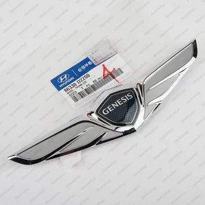 86330 D2200 Genuine Genesis G90 Hood Wing Emblem For 2017 HYUNDAI GENESIS EQ900  - Picture 1 of 4
