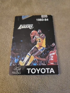 1983-84 Los Angeles Kings horario de hockey Magic Johnson cubierta trasera - Imagen 1 de 5