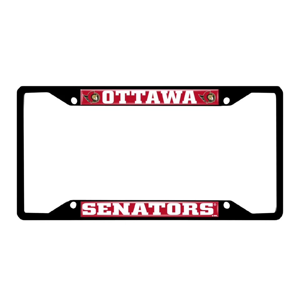 Fanmats NHL Ottawa Senators marco de matrícula de metal negro  Foto 1 de 1