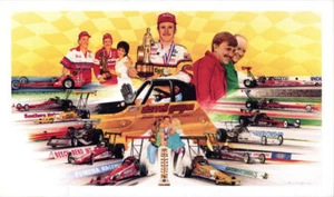 "Darrell Gwynn" "Driving Memories" Dragster Poster Ad ORIGINAL Vintage HANDOUT!  - Picture 1 of 3