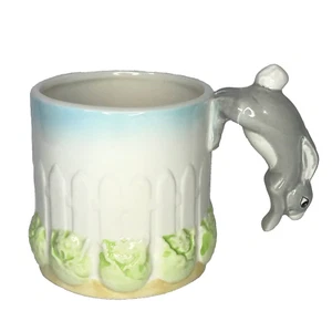 Taza vintage Bergschrund conejo asa cerámica 1988 primavera Pascua - Imagen 1 de 12