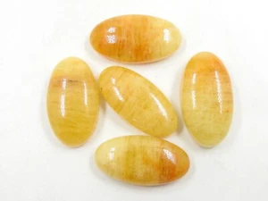Heliodor Smooth Cabochon Lot/5Piece 31X14X8To29X16X9MM Approx/Loose Stone - Picture 1 of 8