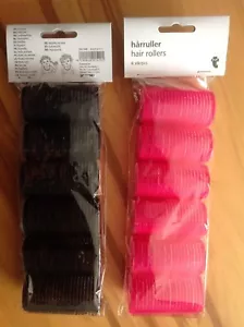 72 PIECES Hair Rollers Curlers Self Grip - 40mm - 36 x Pink & 36 x Black NEW - Picture 1 of 9