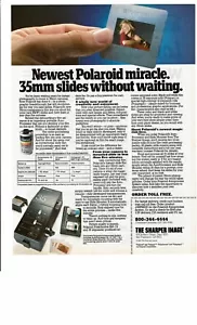 1983 Vintage Print Ad Newest Polaroid Film Miracle 35mm slides The Sharper Image - Picture 1 of 2