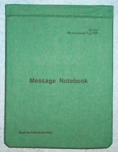 CUADERNO MENSAJE CAMPO - EJÉRCITO AUSTRALIANO - COPIA REPRODUCCIÓN ACTUAL caja reglada - Imagen 1 de 1