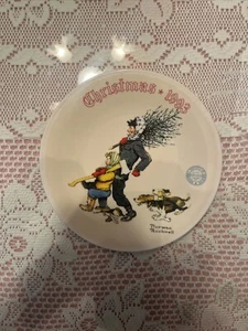 Christmas 1993 Norman Rockwell - “The Tree Brigade” Knowles /Plate-4045B - Picture 1 of 2