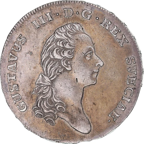 [#1172938] Coin, Sweden, Gustaf III, Riksdaler, 1776, Stockholm, AU, Sil, ver Cover