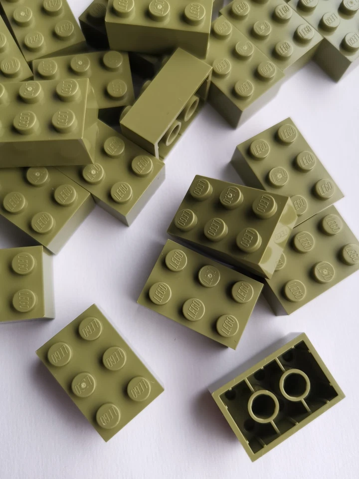 Lego System 10 X Baustein 2x3 schwarz - 3002