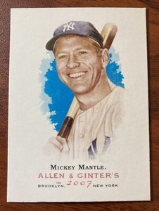 2007 Topps Allen and Ginter #7 Mickey Mantle New York Yankees NM+