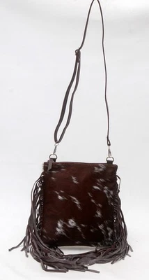 100%Real Cowhide Cross body Purse Handbag with fringes, Cowhide Leather  SA-3091 - Image 1 of 4