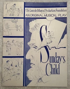 1959 Programm Sonntags Kindermusical Theaterstück über Abe Lincoln in Indiana Evansville - Bild 1 von 10