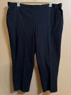 JMS JUST MY SIZE PULL ON PANTS SZ 3X PETITE (22-24W) BLACK STRETCH PULL ON - Image 1 of 3
